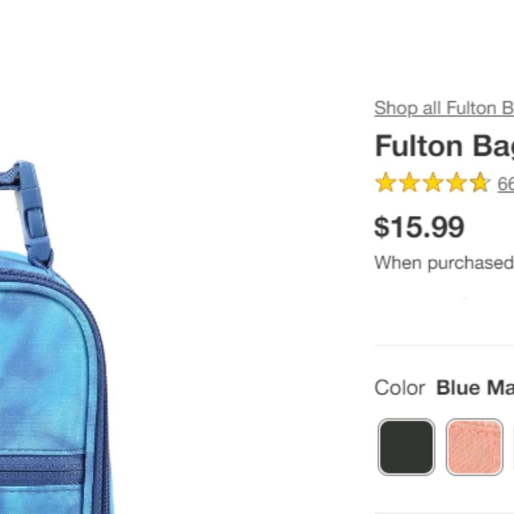 NWT Blue Swirl Lunchbox [Fulton Bag Co.] - Picture 5 of 5